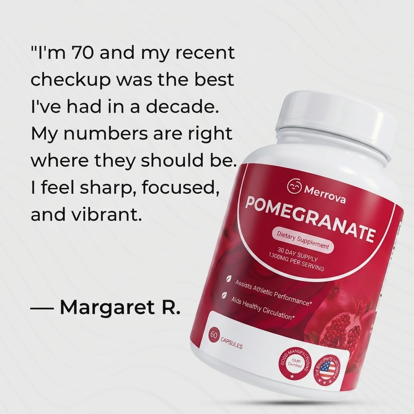 Merrova Organic Pomegranate Capsules