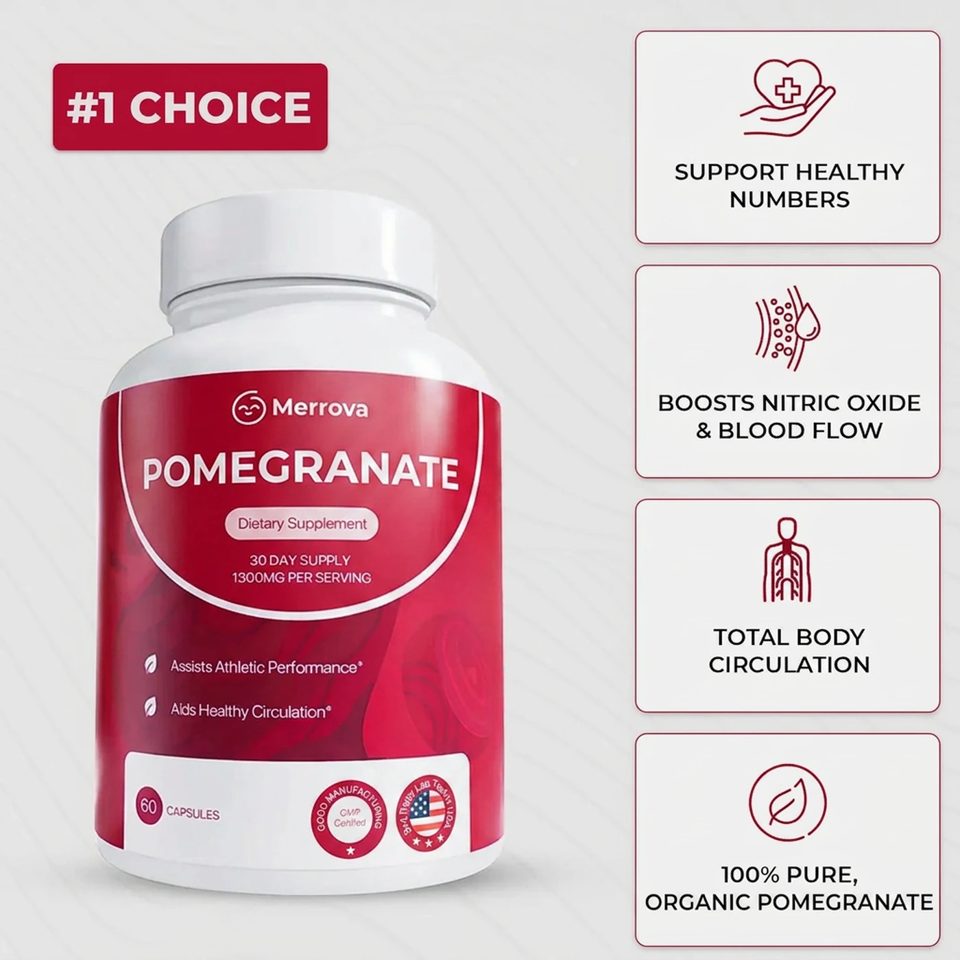 Merrova Organic Pomegranate Capsules